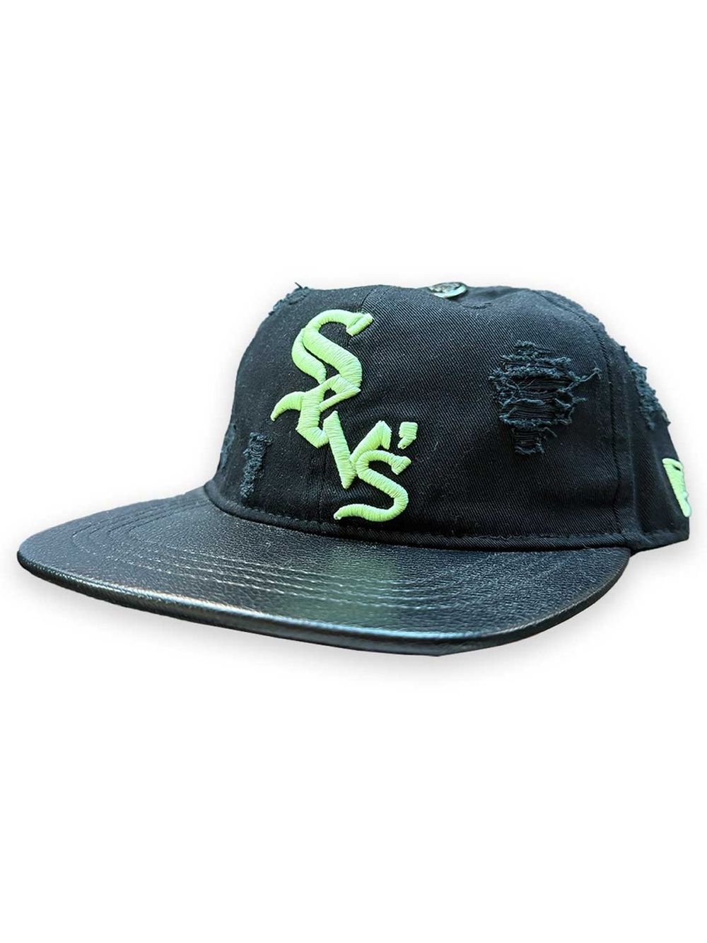 Triple Sevens Black Green Glow In The Dark Zombie SnapBack Hat OS
